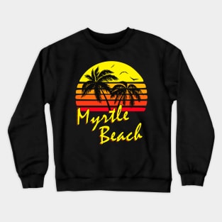 Myrtle Beach Retro Sunset Crewneck Sweatshirt